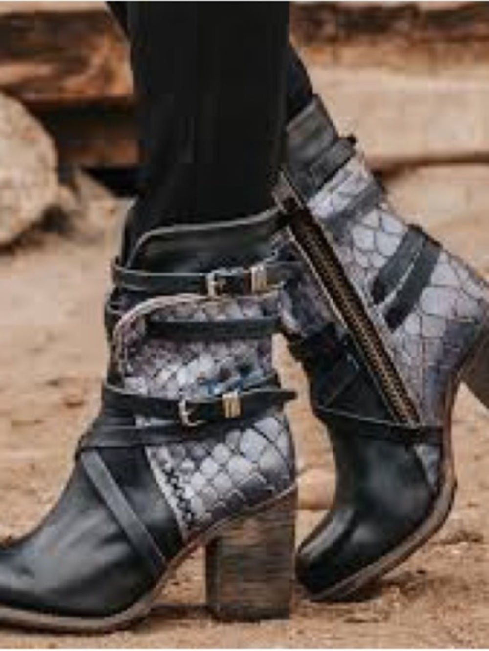Freebird Baker Boot black Multi Color